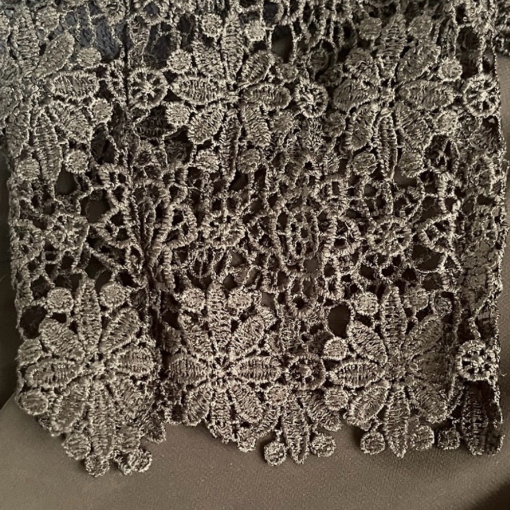 60# Black Lace Women's Blouse - Picture 9 of 9